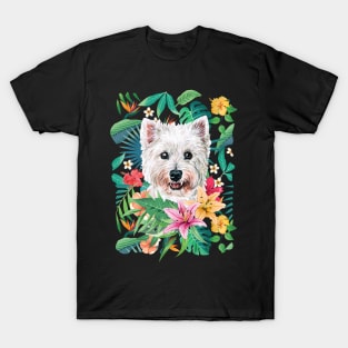 Tropical Westie T-Shirt